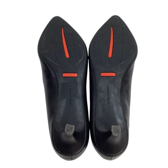 Rockport Total Motion Kalila  Womens 9 Leather Kitten Heel Pumps Black - Picture 7 of 10